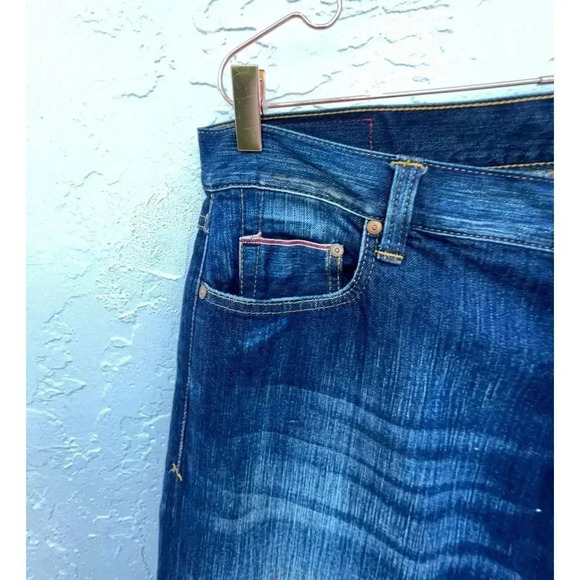 Care Label Italian Mens Buttons Fly Straight Leg Boyloose Jeans Denim 34 - Picture 9 of 16